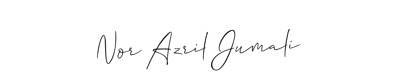 It looks lik you need a new signature style for name Nor Azril Jumali. Design unique handwritten (Allison_Script) signature with our free signature maker in just a few clicks. Nor Azril Jumali signature style 2 images and pictures png