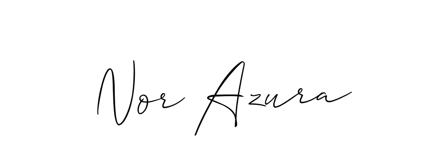 It looks lik you need a new signature style for name Nor Azura. Design unique handwritten (Allison_Script) signature with our free signature maker in just a few clicks. Nor Azura signature style 2 images and pictures png
