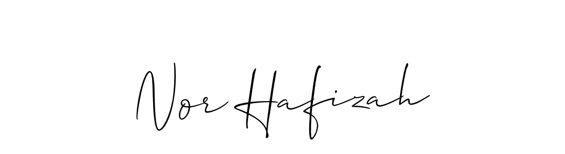 Use a signature maker to create a handwritten signature online. With this signature software, you can design (Allison_Script) your own signature for name Nor Hafizah. Nor Hafizah signature style 2 images and pictures png