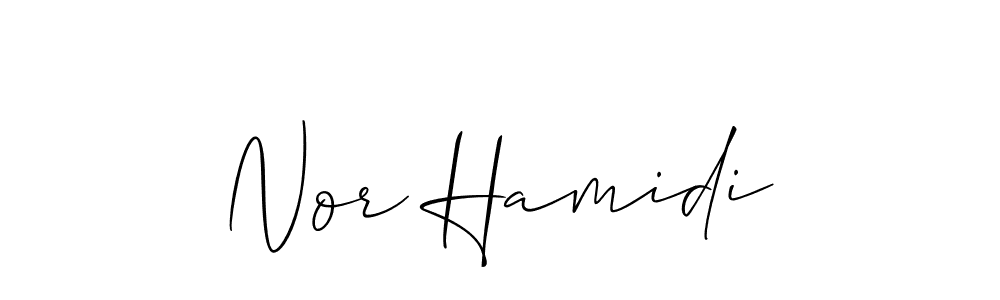 This is the best signature style for the Nor Hamidi name. Also you like these signature font (Allison_Script). Mix name signature. Nor Hamidi signature style 2 images and pictures png