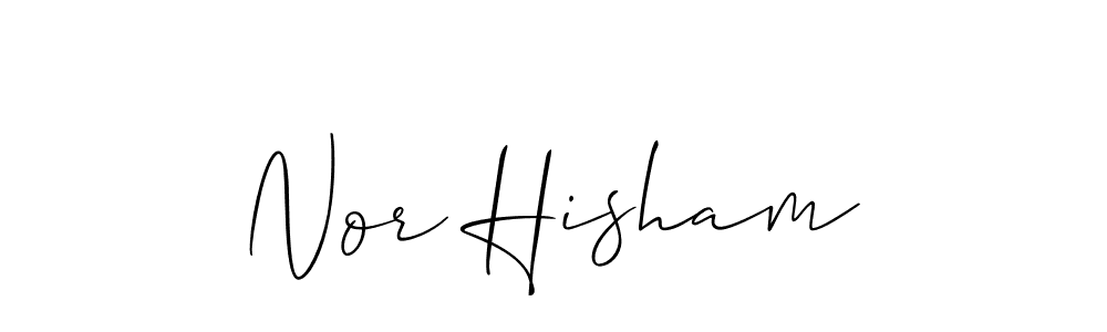 It looks lik you need a new signature style for name Nor Hisham. Design unique handwritten (Allison_Script) signature with our free signature maker in just a few clicks. Nor Hisham signature style 2 images and pictures png
