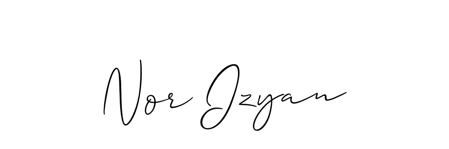 It looks lik you need a new signature style for name Nor Izyan. Design unique handwritten (Allison_Script) signature with our free signature maker in just a few clicks. Nor Izyan signature style 2 images and pictures png