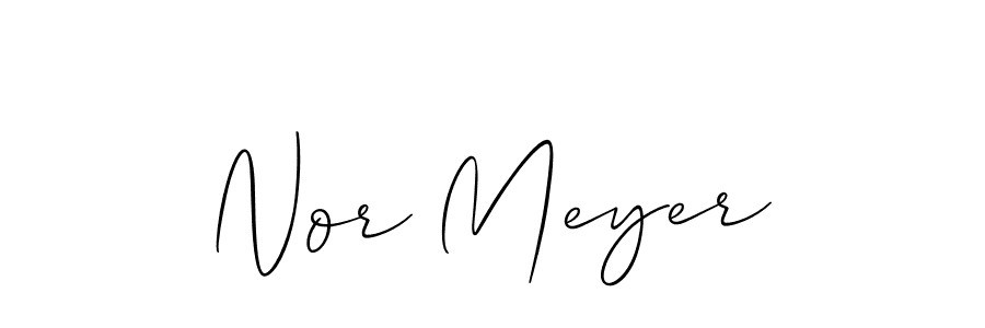 Allison_Script is a professional signature style that is perfect for those who want to add a touch of class to their signature. It is also a great choice for those who want to make their signature more unique. Get Nor Meyer name to fancy signature for free. Nor Meyer signature style 2 images and pictures png