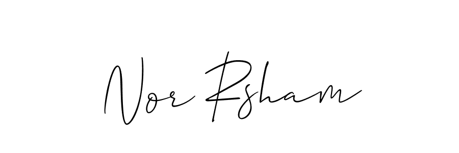 Create a beautiful signature design for name Nor Rsham. With this signature (Allison_Script) fonts, you can make a handwritten signature for free. Nor Rsham signature style 2 images and pictures png