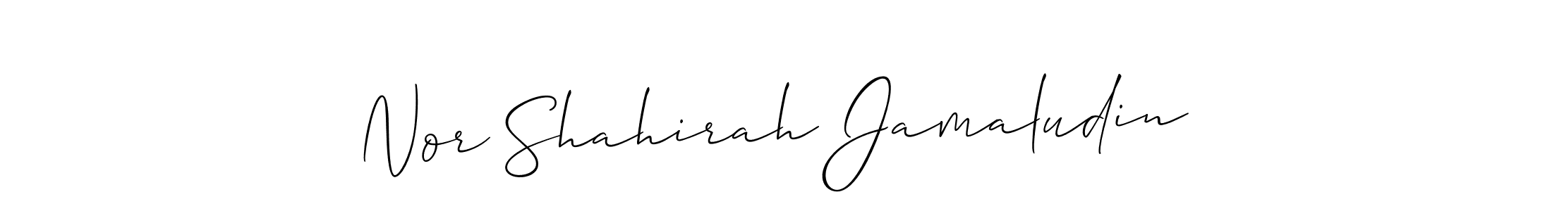 How to make Nor Shahirah Jamaludin signature? Allison_Script is a professional autograph style. Create handwritten signature for Nor Shahirah Jamaludin name. Nor Shahirah Jamaludin signature style 2 images and pictures png