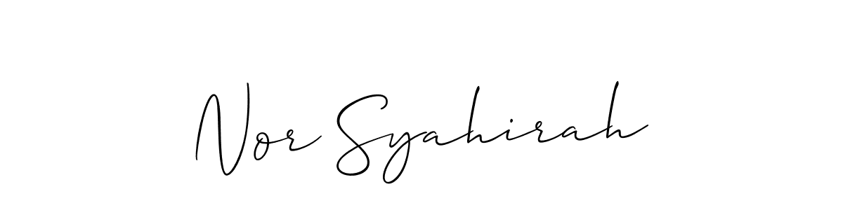 It looks lik you need a new signature style for name Nor Syahirah. Design unique handwritten (Allison_Script) signature with our free signature maker in just a few clicks. Nor Syahirah signature style 2 images and pictures png