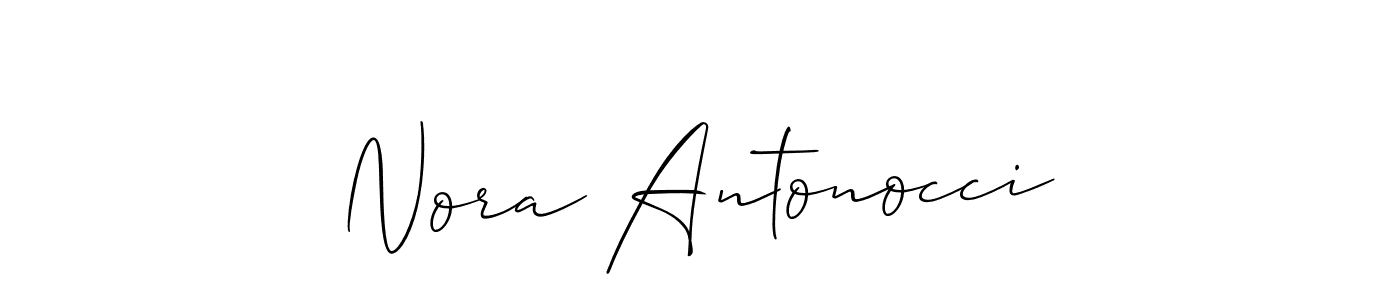 Also You can easily find your signature by using the search form. We will create Nora Antonocci name handwritten signature images for you free of cost using Allison_Script sign style. Nora Antonocci signature style 2 images and pictures png