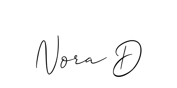 How to Draw Nora D signature style? Allison_Script is a latest design signature styles for name Nora D. Nora D signature style 2 images and pictures png