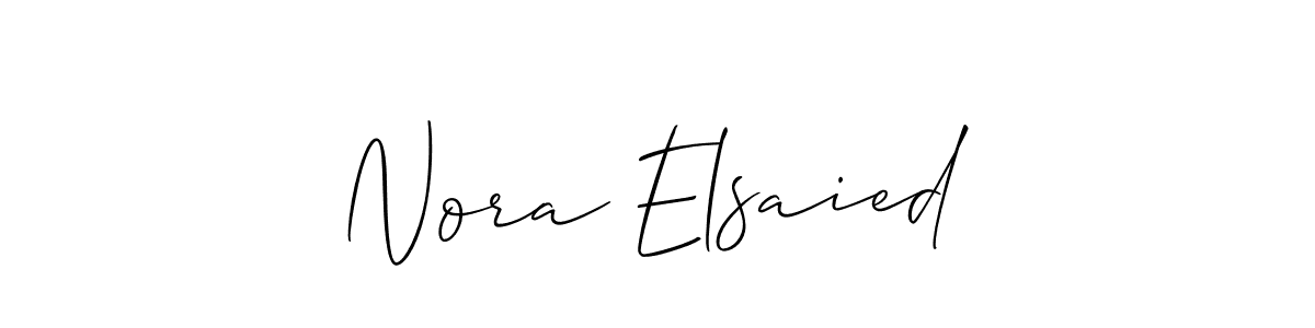 Also You can easily find your signature by using the search form. We will create Nora Elsaied name handwritten signature images for you free of cost using Allison_Script sign style. Nora Elsaied signature style 2 images and pictures png