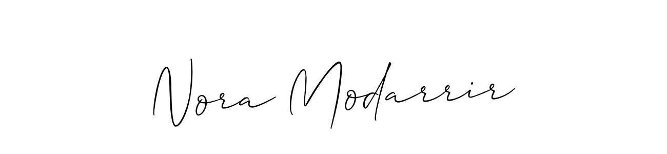 It looks lik you need a new signature style for name Nora Modarrir. Design unique handwritten (Allison_Script) signature with our free signature maker in just a few clicks. Nora Modarrir signature style 2 images and pictures png