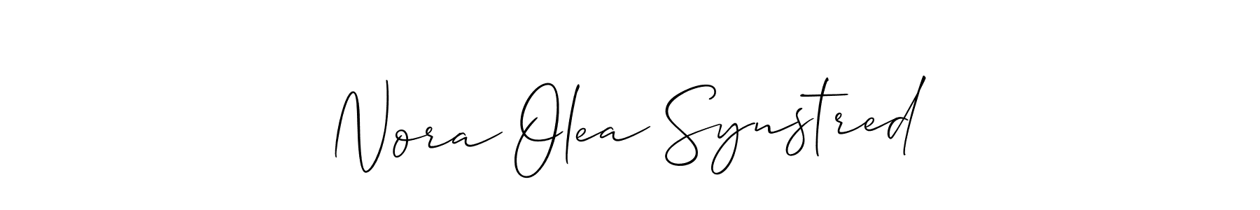 Use a signature maker to create a handwritten signature online. With this signature software, you can design (Allison_Script) your own signature for name Nora Olea Synstred. Nora Olea Synstred signature style 2 images and pictures png