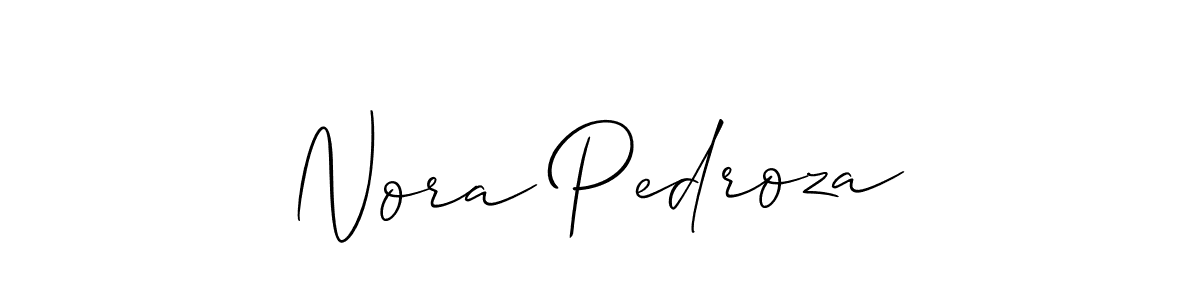 How to make Nora Pedroza signature? Allison_Script is a professional autograph style. Create handwritten signature for Nora Pedroza name. Nora Pedroza signature style 2 images and pictures png