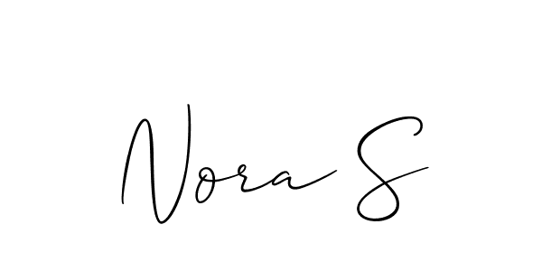 Make a beautiful signature design for name Nora S. With this signature (Allison_Script) style, you can create a handwritten signature for free. Nora S signature style 2 images and pictures png