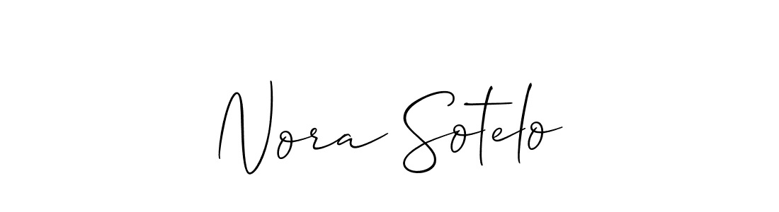 Also we have Nora Sotelo name is the best signature style. Create professional handwritten signature collection using Allison_Script autograph style. Nora Sotelo signature style 2 images and pictures png