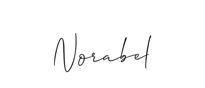 The best way (Allison_Script) to make a short signature is to pick only two or three words in your name. The name Norabel include a total of six letters. For converting this name. Norabel signature style 2 images and pictures png