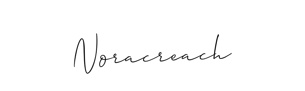 How to make Noracreach signature? Allison_Script is a professional autograph style. Create handwritten signature for Noracreach name. Noracreach signature style 2 images and pictures png
