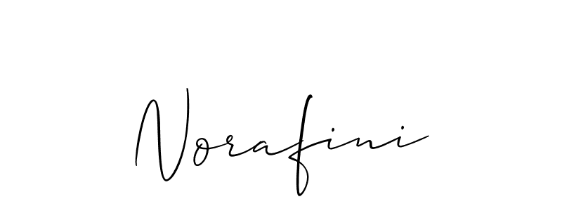 Norafini stylish signature style. Best Handwritten Sign (Allison_Script) for my name. Handwritten Signature Collection Ideas for my name Norafini. Norafini signature style 2 images and pictures png