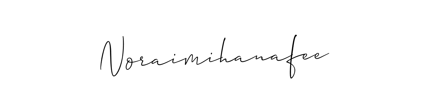 Create a beautiful signature design for name Noraimihanafee. With this signature (Allison_Script) fonts, you can make a handwritten signature for free. Noraimihanafee signature style 2 images and pictures png