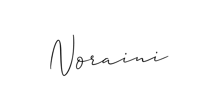 Also we have Noraini name is the best signature style. Create professional handwritten signature collection using Allison_Script autograph style. Noraini signature style 2 images and pictures png