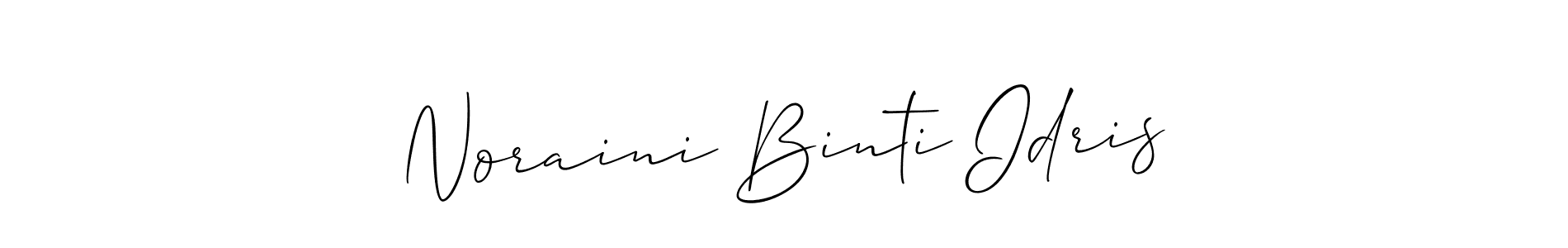 How to Draw Noraini Binti Idris signature style? Allison_Script is a latest design signature styles for name Noraini Binti Idris. Noraini Binti Idris signature style 2 images and pictures png