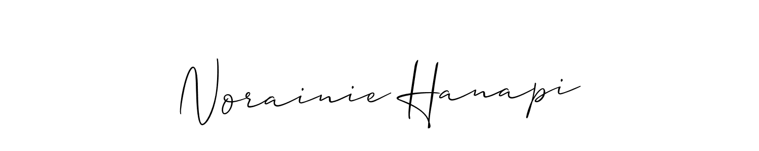Here are the top 10 professional signature styles for the name Norainie Hanapi. These are the best autograph styles you can use for your name. Norainie Hanapi signature style 2 images and pictures png
