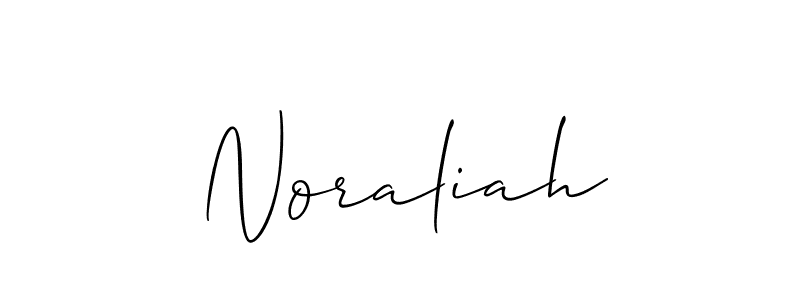 How to Draw Noraliah signature style? Allison_Script is a latest design signature styles for name Noraliah. Noraliah signature style 2 images and pictures png