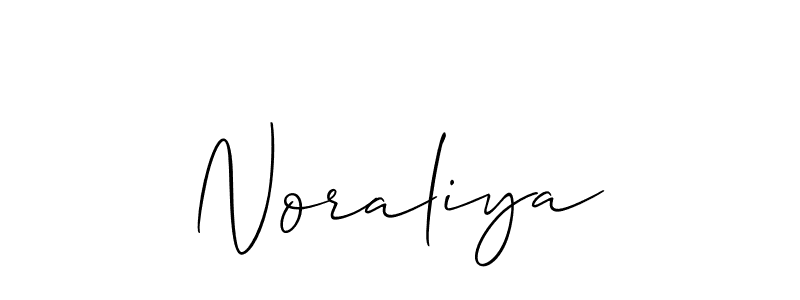 It looks lik you need a new signature style for name Noraliya. Design unique handwritten (Allison_Script) signature with our free signature maker in just a few clicks. Noraliya signature style 2 images and pictures png