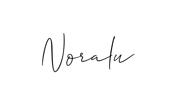 How to make Noralu name signature. Use Allison_Script style for creating short signs online. This is the latest handwritten sign. Noralu signature style 2 images and pictures png