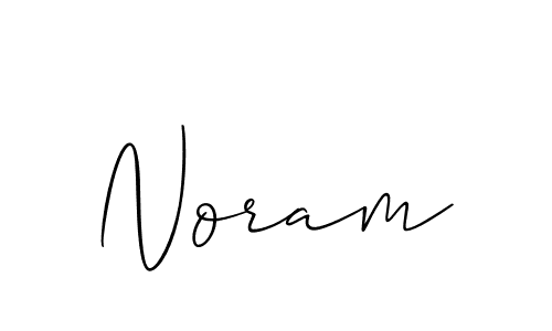 Create a beautiful signature design for name Noram. With this signature (Allison_Script) fonts, you can make a handwritten signature for free. Noram signature style 2 images and pictures png
