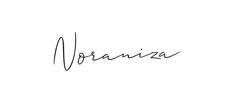 Design your own signature with our free online signature maker. With this signature software, you can create a handwritten (Allison_Script) signature for name Noraniza. Noraniza signature style 2 images and pictures png