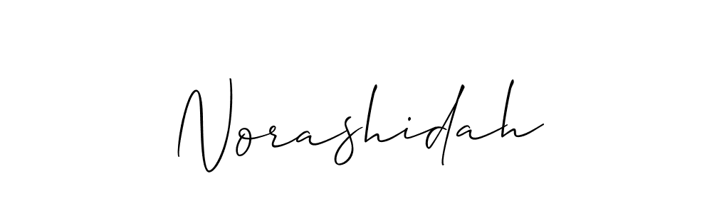 How to make Norashidah name signature. Use Allison_Script style for creating short signs online. This is the latest handwritten sign. Norashidah signature style 2 images and pictures png