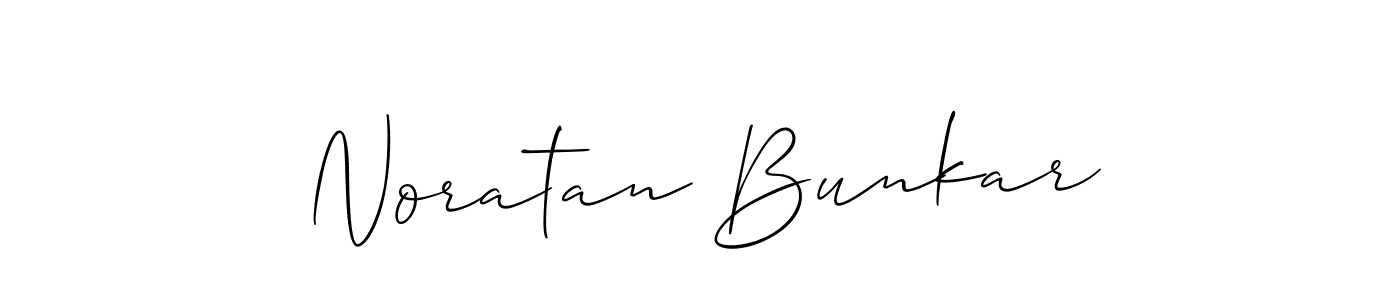 Create a beautiful signature design for name Noratan Bunkar. With this signature (Allison_Script) fonts, you can make a handwritten signature for free. Noratan Bunkar signature style 2 images and pictures png
