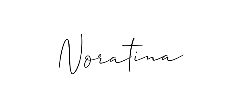 Create a beautiful signature design for name Noratina. With this signature (Allison_Script) fonts, you can make a handwritten signature for free. Noratina signature style 2 images and pictures png