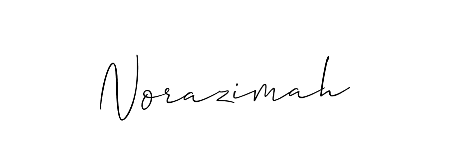 Use a signature maker to create a handwritten signature online. With this signature software, you can design (Allison_Script) your own signature for name Norazimah. Norazimah signature style 2 images and pictures png