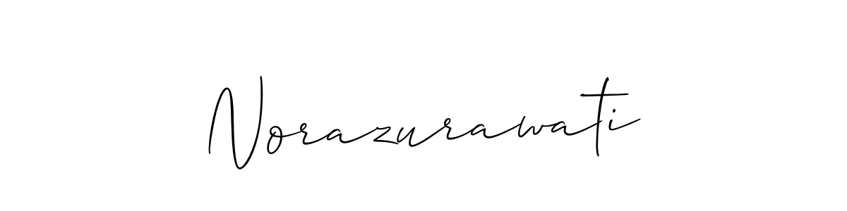 if you are searching for the best signature style for your name Norazurawati. so please give up your signature search. here we have designed multiple signature styles  using Allison_Script. Norazurawati signature style 2 images and pictures png