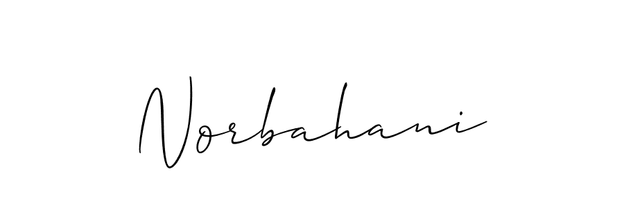How to make Norbahani name signature. Use Allison_Script style for creating short signs online. This is the latest handwritten sign. Norbahani signature style 2 images and pictures png