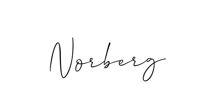 Design your own signature with our free online signature maker. With this signature software, you can create a handwritten (Allison_Script) signature for name Norberg. Norberg signature style 2 images and pictures png