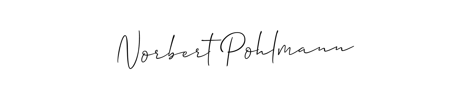 Norbert Pohlmann stylish signature style. Best Handwritten Sign (Allison_Script) for my name. Handwritten Signature Collection Ideas for my name Norbert Pohlmann. Norbert Pohlmann signature style 2 images and pictures png