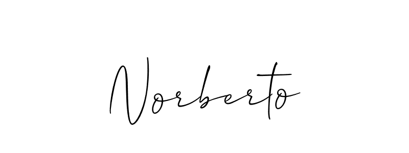 How to make Norberto name signature. Use Allison_Script style for creating short signs online. This is the latest handwritten sign. Norberto signature style 2 images and pictures png