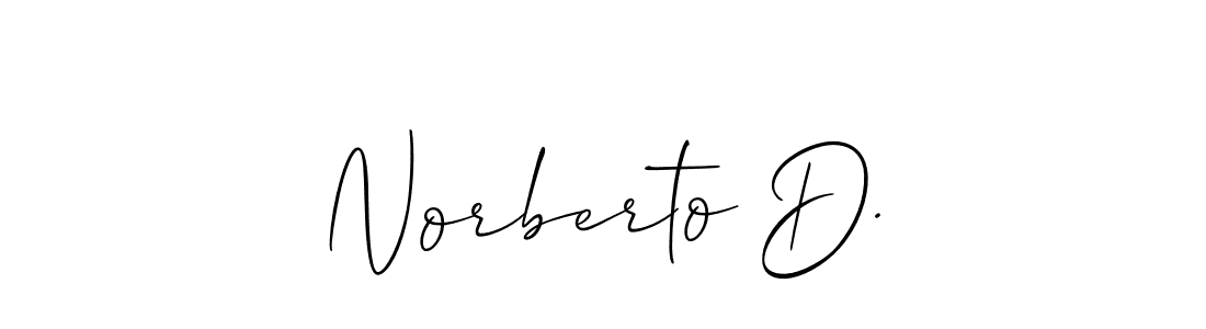 Make a beautiful signature design for name Norberto D.. With this signature (Allison_Script) style, you can create a handwritten signature for free. Norberto D. signature style 2 images and pictures png