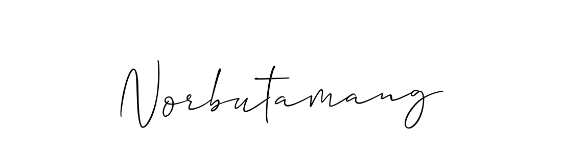 How to make Norbutamang signature? Allison_Script is a professional autograph style. Create handwritten signature for Norbutamang name. Norbutamang signature style 2 images and pictures png