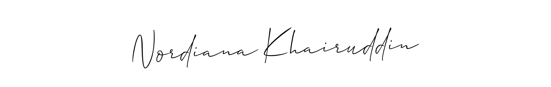 Once you've used our free online signature maker to create your best signature Allison_Script style, it's time to enjoy all of the benefits that Nordiana Khairuddin name signing documents. Nordiana Khairuddin signature style 2 images and pictures png