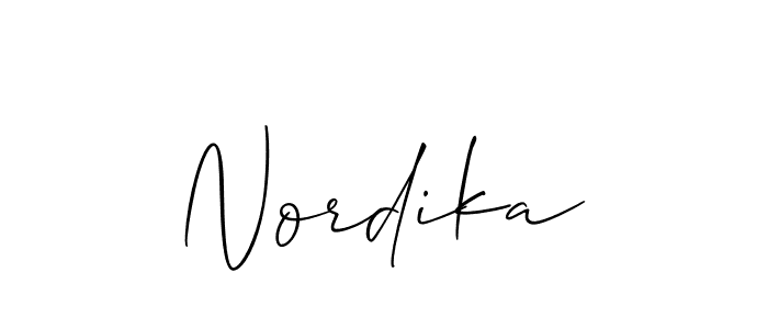 Best and Professional Signature Style for Nordika. Allison_Script Best Signature Style Collection. Nordika signature style 2 images and pictures png