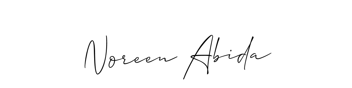 You should practise on your own different ways (Allison_Script) to write your name (Noreen Abida) in signature. don't let someone else do it for you. Noreen Abida signature style 2 images and pictures png