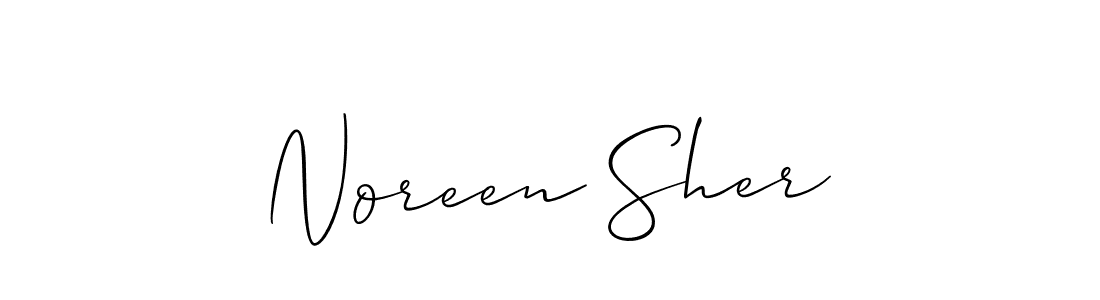 Also we have Noreen Sher name is the best signature style. Create professional handwritten signature collection using Allison_Script autograph style. Noreen Sher signature style 2 images and pictures png