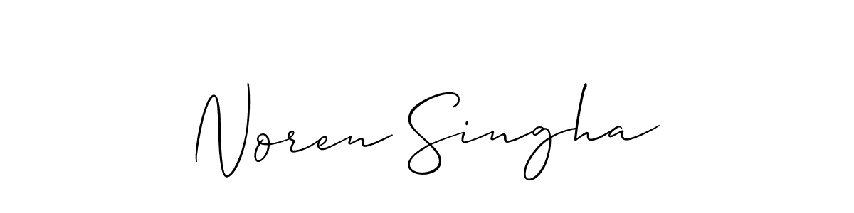 How to make Noren Singha signature? Allison_Script is a professional autograph style. Create handwritten signature for Noren Singha name. Noren Singha signature style 2 images and pictures png