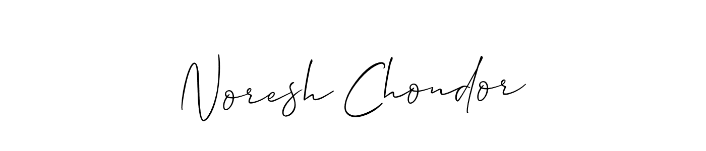 How to Draw Noresh Chondor signature style? Allison_Script is a latest design signature styles for name Noresh Chondor. Noresh Chondor signature style 2 images and pictures png