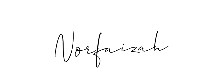 Allison_Script is a professional signature style that is perfect for those who want to add a touch of class to their signature. It is also a great choice for those who want to make their signature more unique. Get Norfaizah name to fancy signature for free. Norfaizah signature style 2 images and pictures png