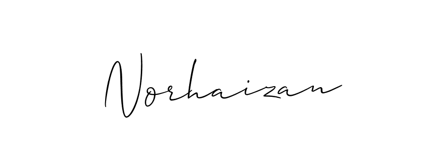 The best way (Allison_Script) to make a short signature is to pick only two or three words in your name. The name Norhaizan include a total of six letters. For converting this name. Norhaizan signature style 2 images and pictures png