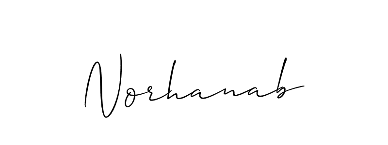 Create a beautiful signature design for name Norhanab. With this signature (Allison_Script) fonts, you can make a handwritten signature for free. Norhanab signature style 2 images and pictures png